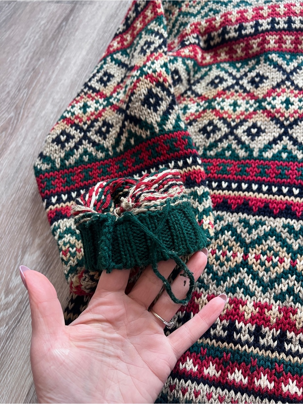 Vintage Abercrombie and fitch winter Nordic Christmas knit chunky sweater - Picture 6 of 6